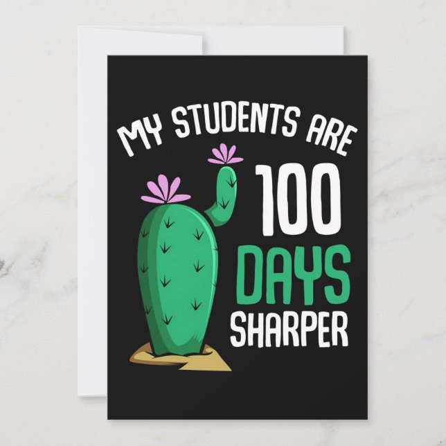Cactus My Students Are 100 Days Save The Date (Front)
