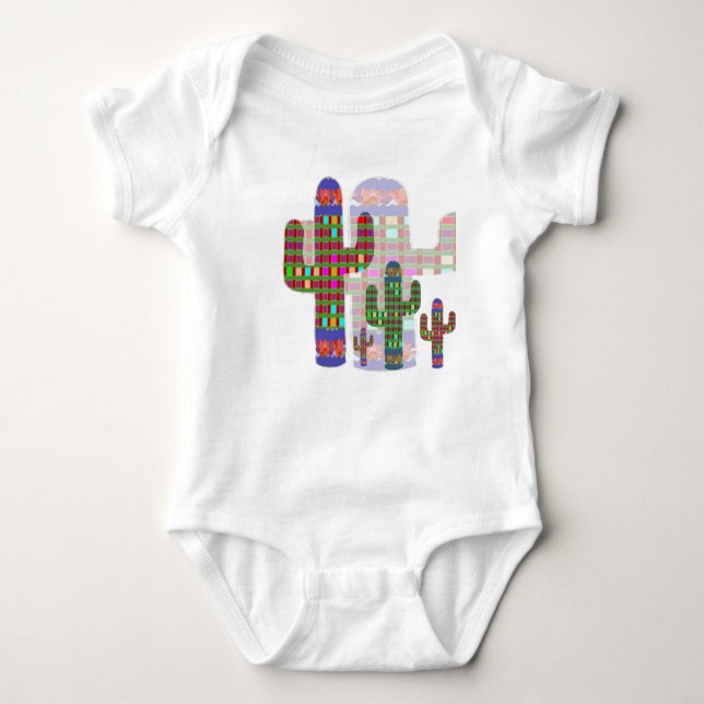 CACTUS : Natural Habitat is Desert of SAHARA Baby Bodysuit (Front)