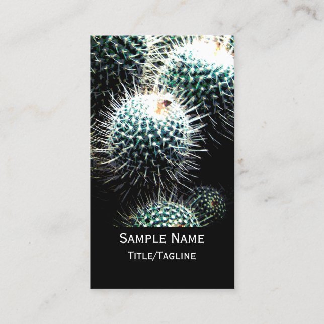 cactus  nature photography custom business card (Front)