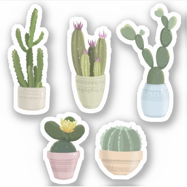 Cactus Nature Sticker (Front)