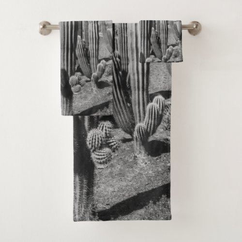 Cactus Oasis 2 wall decor art Bath Towel Set