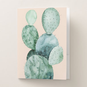 Cactus on Coral Pocket Folder