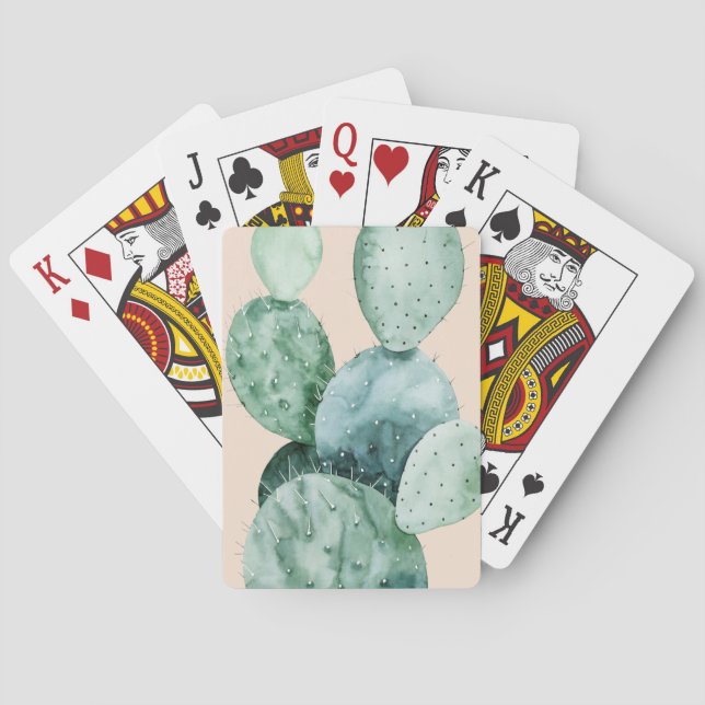 Cactus on Coral Poker Cards (Back)