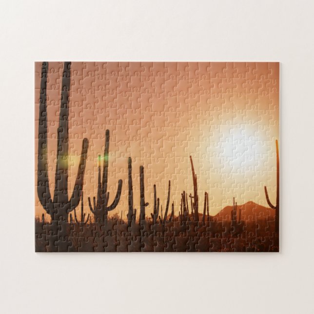 Cactus On Desert Jigsaw Puzzle (Horizontal)