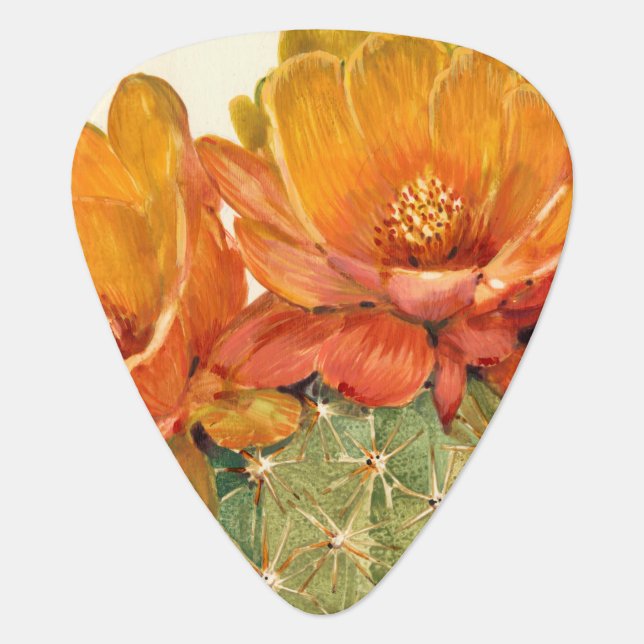 Cactus Orange Blossoms Guitar Pick (Front)