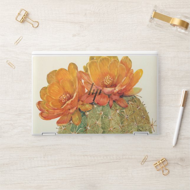 Cactus Orange Blossoms HP Laptop Skin (Desk)
