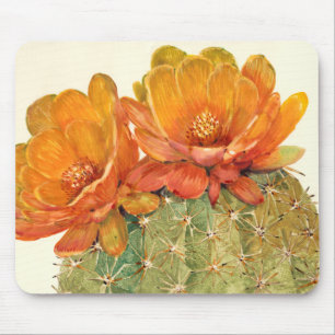 Cactus Orange Blossoms Mouse Pad