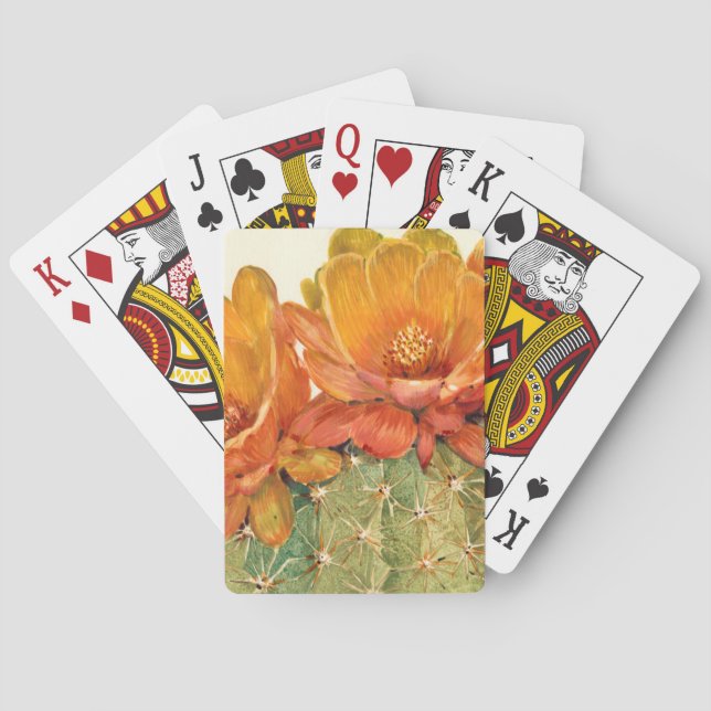 Cactus Orange Blossoms Poker Cards (Back)
