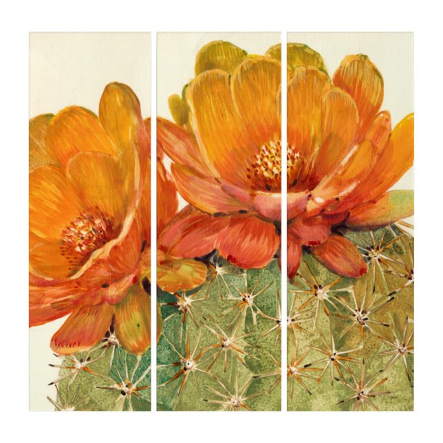 Cactus Orange Blossoms Triptych (Front)