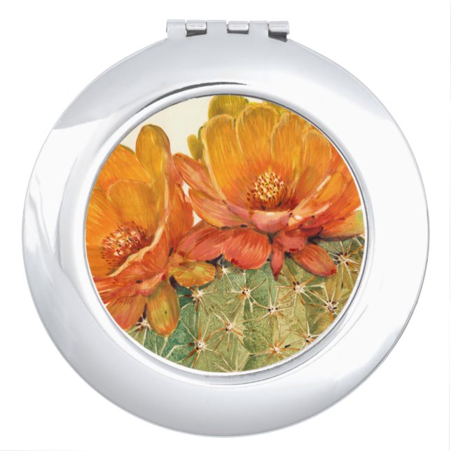 Cactus Orange Blossoms Vanity Mirror (Front)