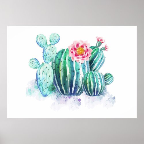 Cactus Painted Poster