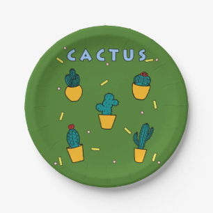 Cactus Paper Plates