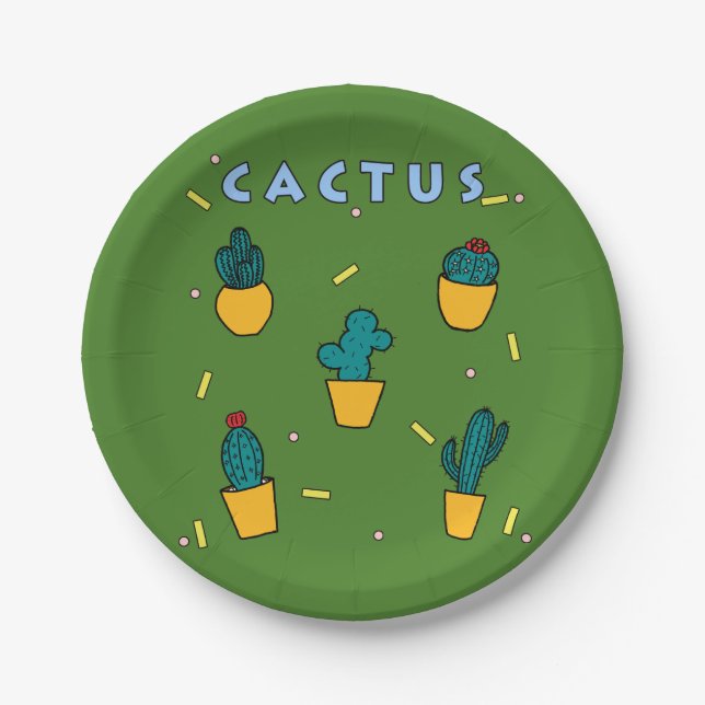Cactus Paper Plates (Front)