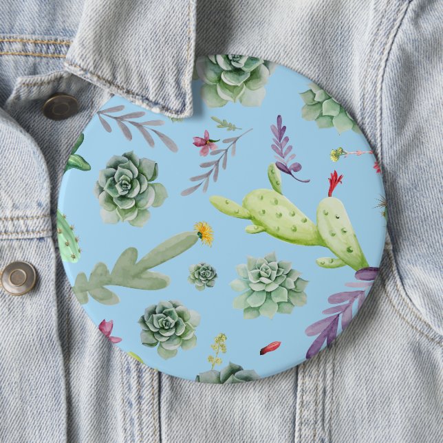 Cactus Pattern 10 Button (In Situ)