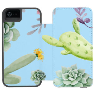 Cactus Pattern 10 iPhone SE/5/5s Wallet Case