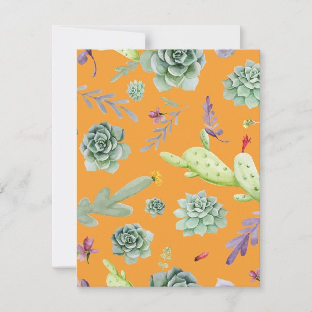Cactus Pattern 11 Note Card (Front)