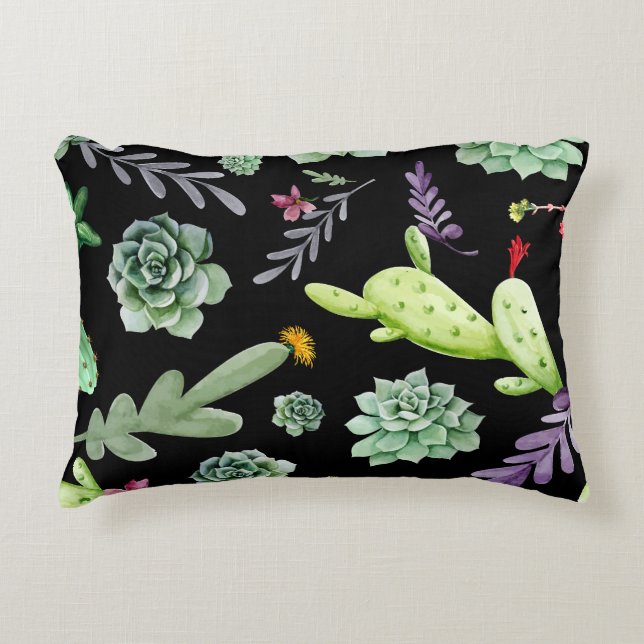 Cactus Pattern 2 Accent Pillow (Front)