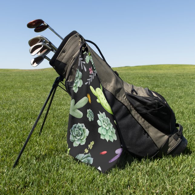 Cactus Pattern 2 Golf Towel (Green)