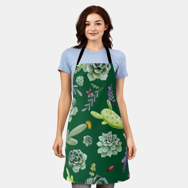 Cactus Pattern 3 Apron (Worn)