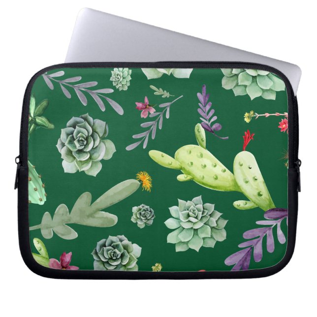 Cactus Pattern 3 Laptop Sleeve (Front)