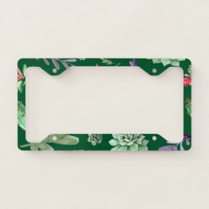 Cactus Pattern 3 License Plate Frame