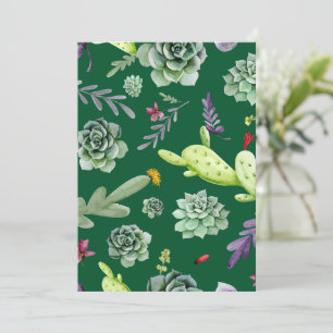 Cactus Pattern 3 Thank You Card