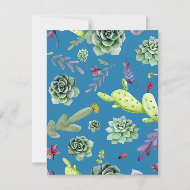 Cactus Pattern 5 Note Card (Front)