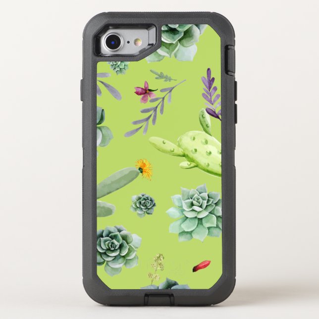 Cactus Pattern 6 Otterbox iPhone Case (Back)