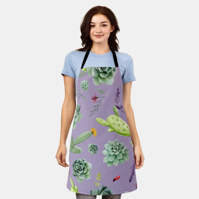 Cactus Pattern 7 Apron (Worn)