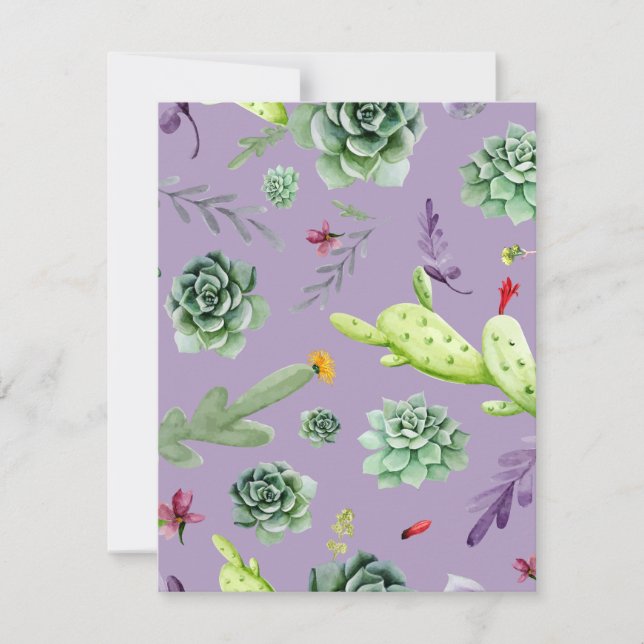 Cactus Pattern 7 Note Card (Front)