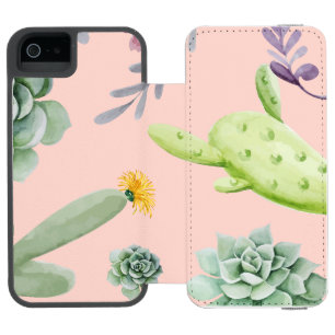 Cactus Pattern 8 iPhone SE/5/5s Wallet Case