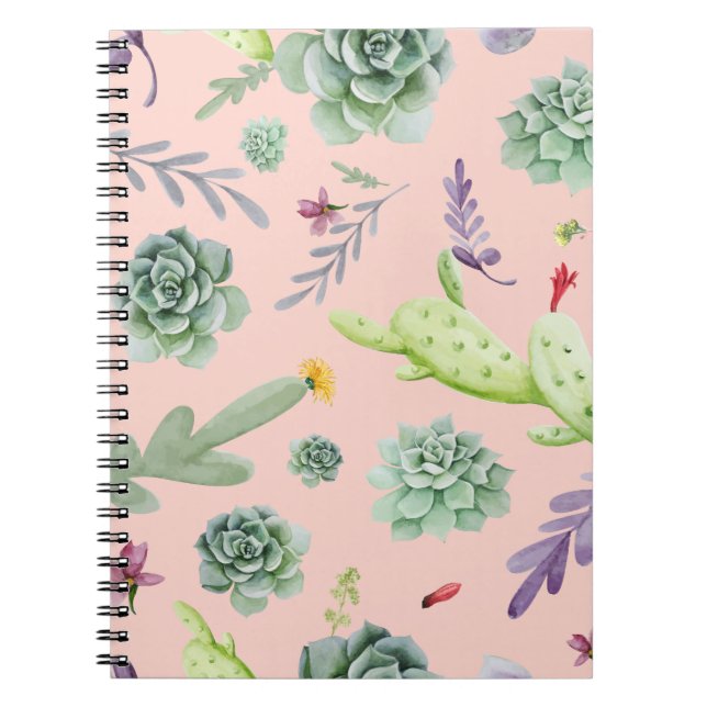 Cactus Pattern 8 Notebook (Front)