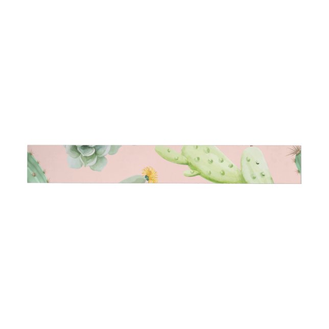 Cactus Pattern 8 Wrap Around Label (Individual)