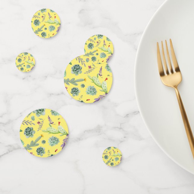 Cactus Pattern 9 Confetti (Group)