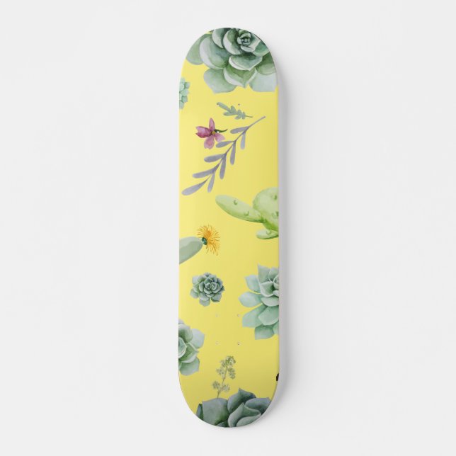 Cactus Pattern 9 Skateboard (Front)