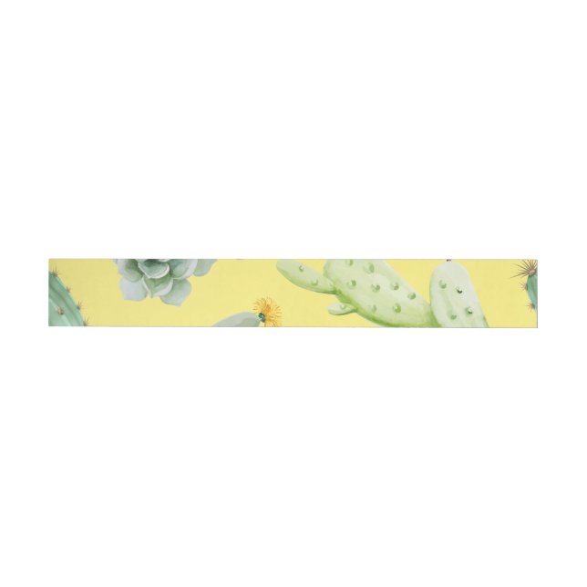 Cactus Pattern 9 Wrap Around Label (Individual)
