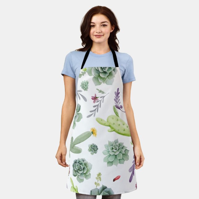 Cactus Pattern Apron (Worn)