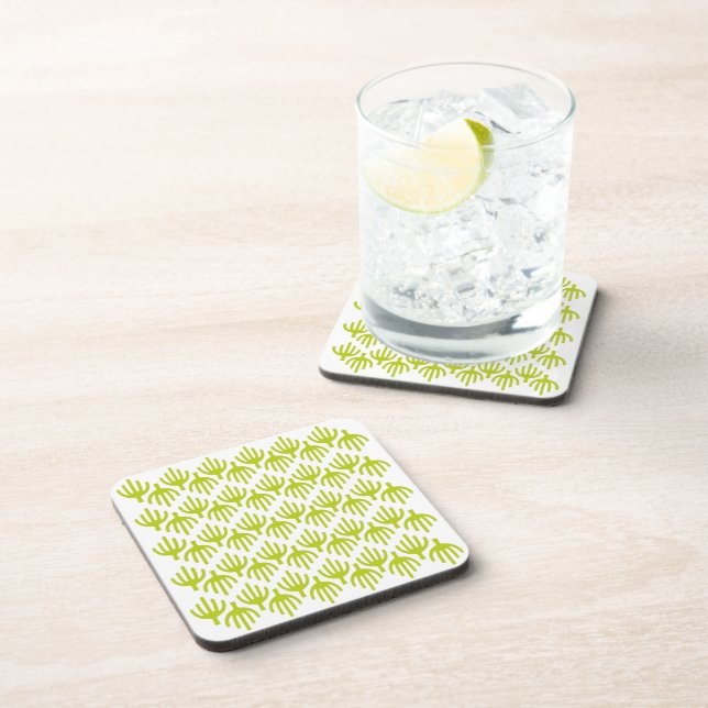 Cactus pattern beverage coaster (Right Side)