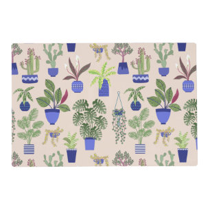 Cactus Pattern Blush Pink Placemat