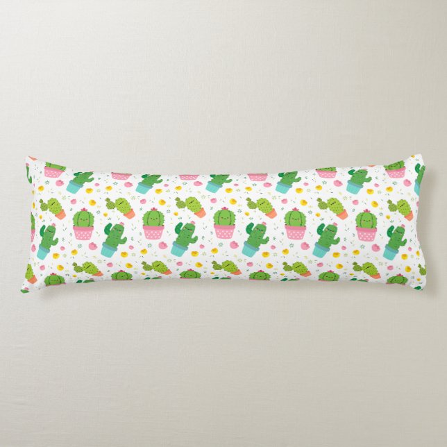 Cactus Pattern Body Pillow (Front)