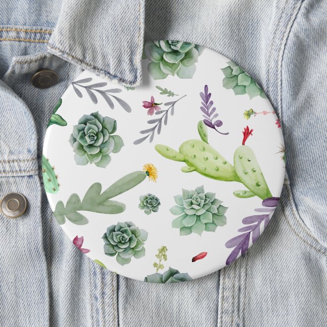 Cactus Pattern Button (In Situ)
