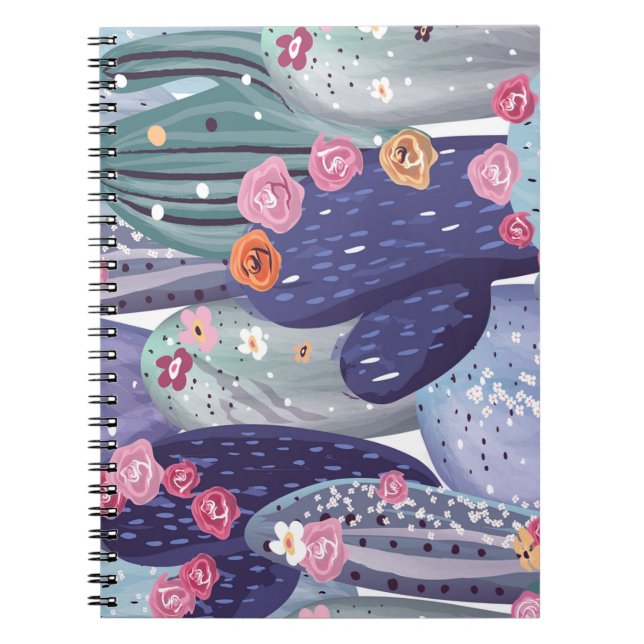 Cactus Pattern Colorful Watercolor Notebook (Front)