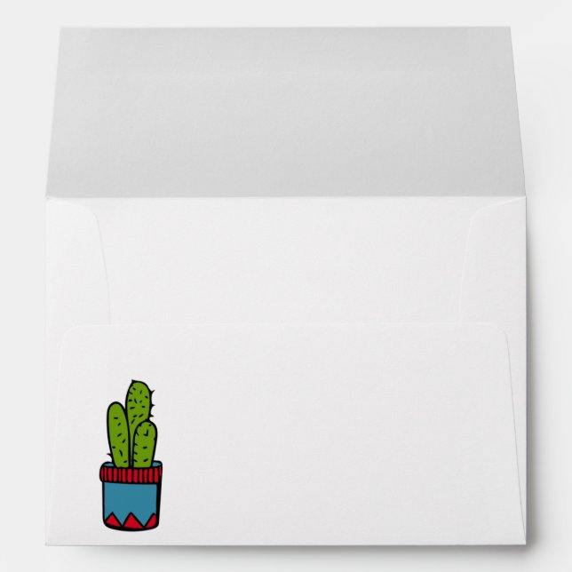 Cactus Pattern Envelope (Back (Bottom))