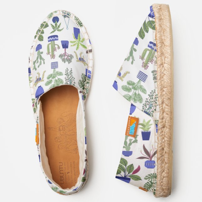 Cactus Pattern Espadrilles (Side)