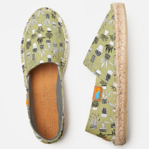 Cactus Pattern Green Espadrilles
