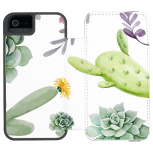 Cactus Pattern iPhone SE/5/5s Wallet Case