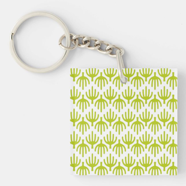 Cactus pattern keychain (Front)