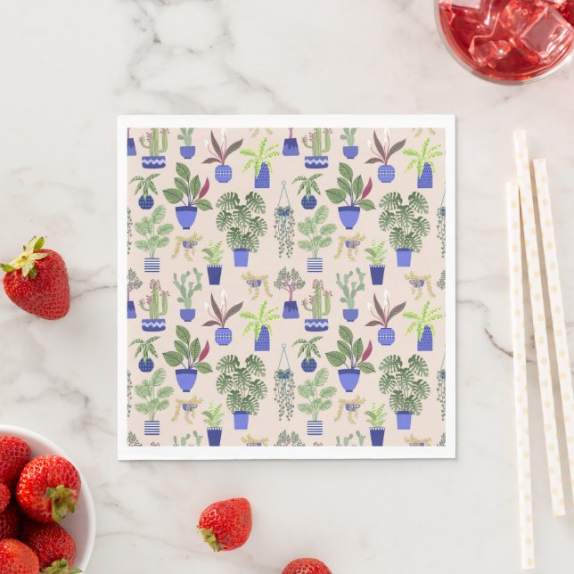 Cactus Pattern Napkins (Insitu)