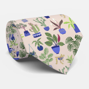 Cactus Pattern Neck Tie