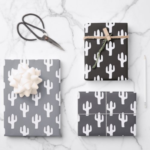 Cactus Pattern Neutral Desert Modern Business  Wrapping Paper Sheets